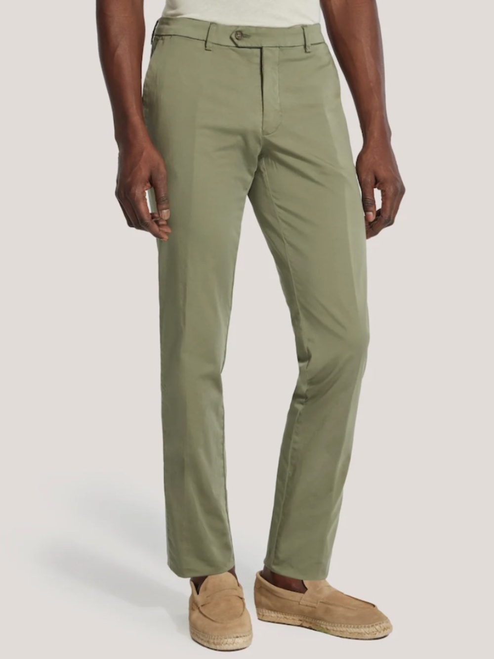 Jack Victor Olive Stretch Chino Cotton Blend in W33
